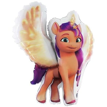 Toyland My Little Pony Sunny Alicorn Shaped Foil Balloon, 29 in