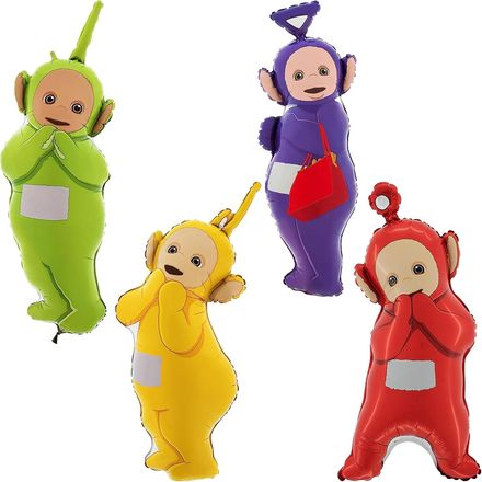 Toyland Teletubbies Shaped Foil Balloons, 32 Inch, Pack of 4