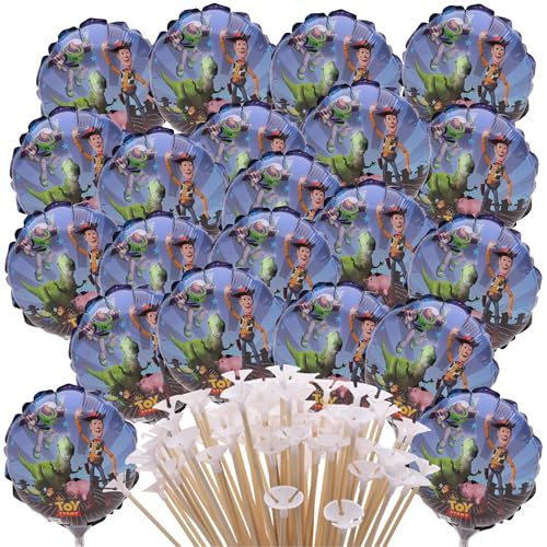 Toyland Toy Story Mini Balloons with Sticks and Cups, Pack of 21