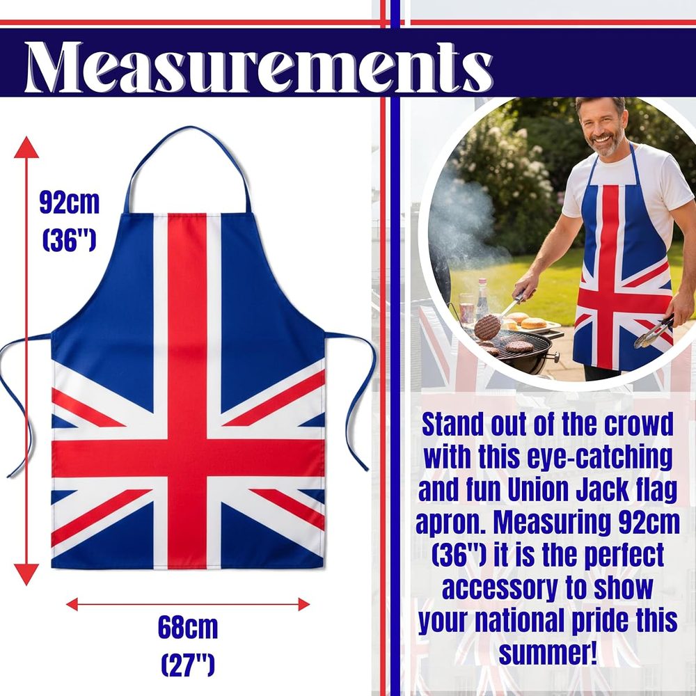 Toyland Union Jack Flag Apron for Adults, 36 Inch, One Size photo 3