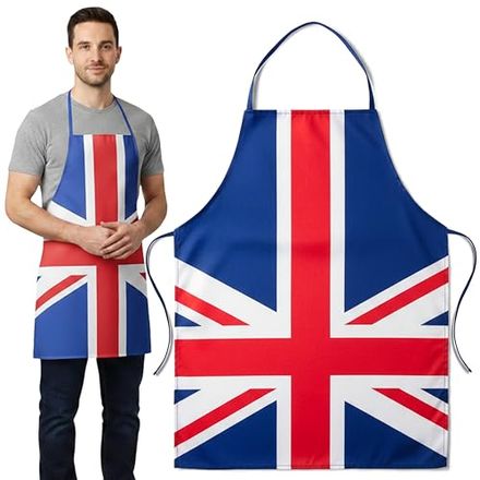 Toyland Union Jack Flag Apron for Adults, 36 Inch, One Size