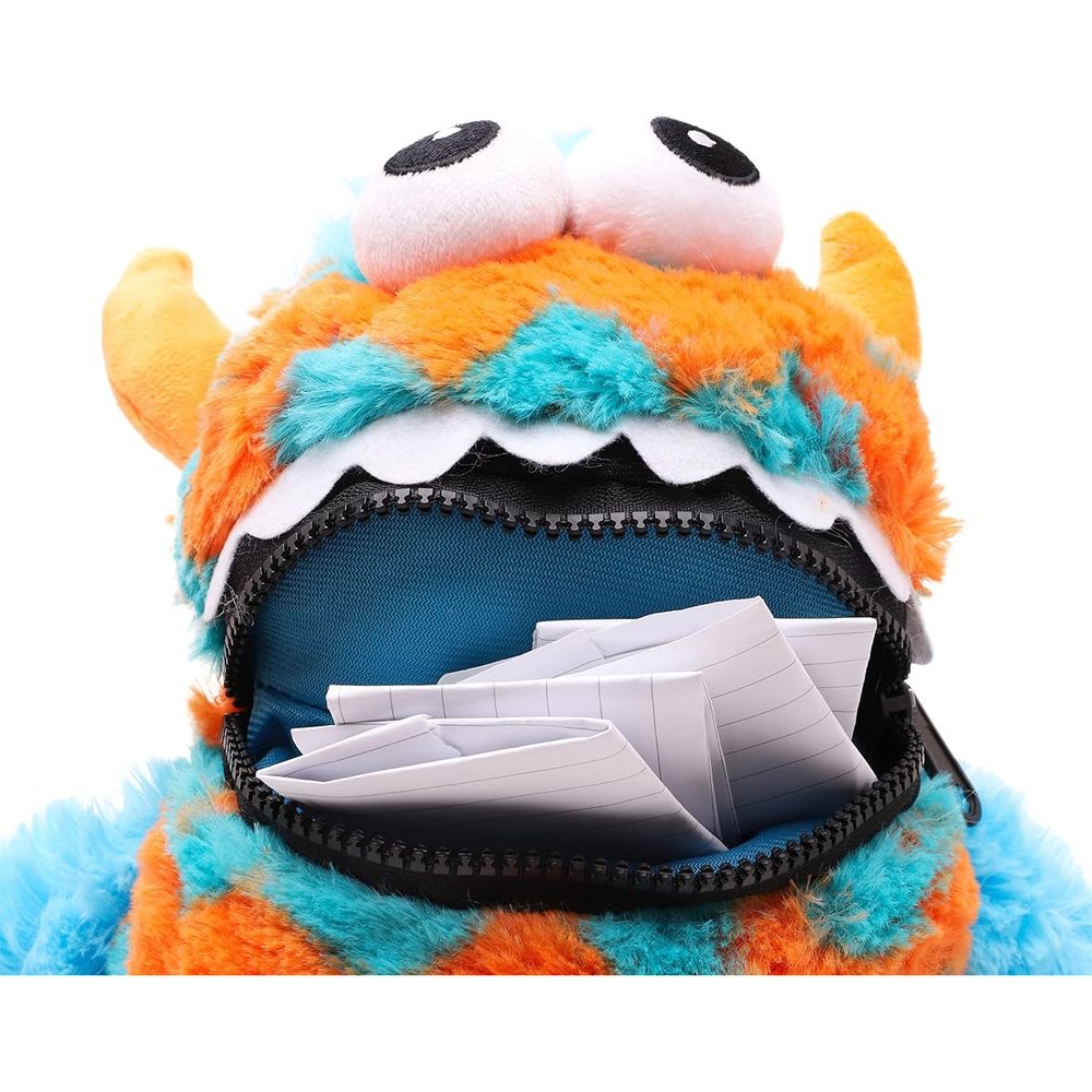 Toyland Worry Monster Plush Soft Toy, 9 Inch, Blue and Orange photo 3